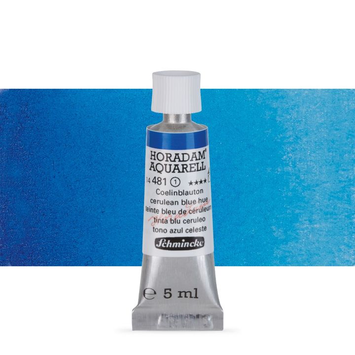 Schmincke Horadam akvarelové barvy v tubě 5 ml – 481 cerulean modrá hue