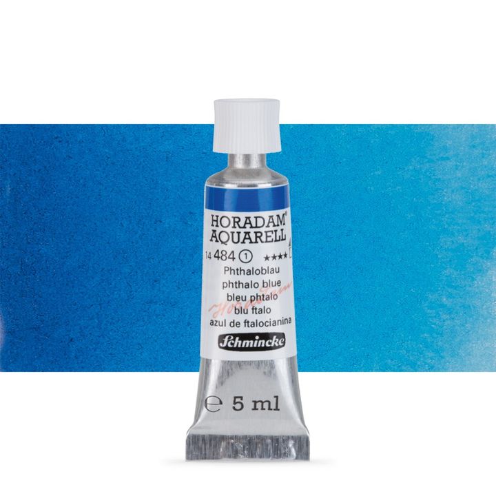 Schmincke Horadam akvarelové barvy v tubě 5 ml – 484 phthalo modrá