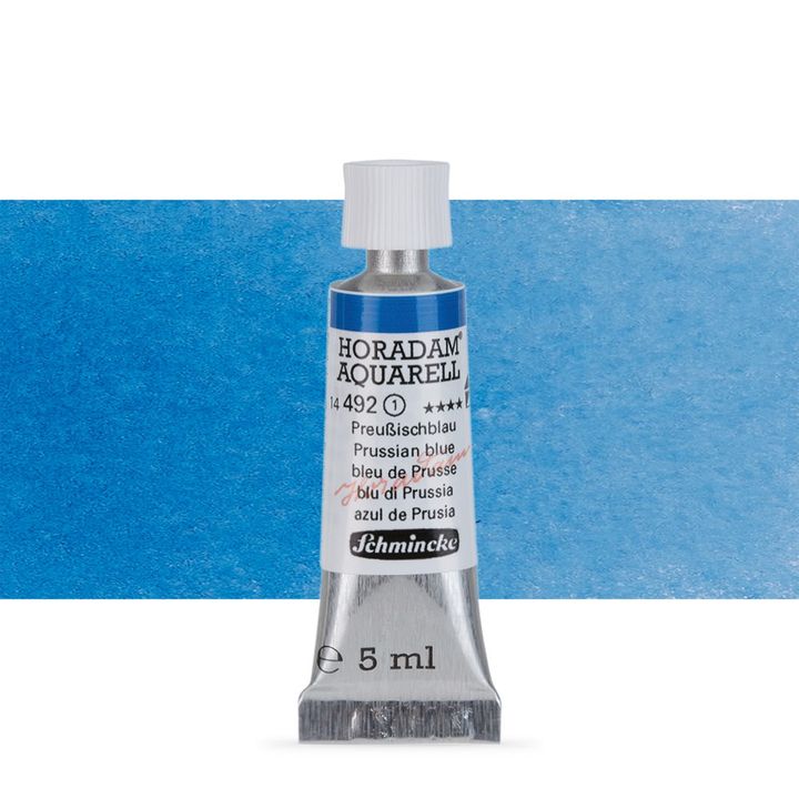 Schmincke Horadam akvarelové barvy v tubě 5 ml – 492 pruská modrá