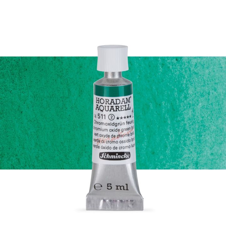 Schmincke Horadam akvarelové barvy v tubě 5 ml – 511 chromium oxide green brilliant