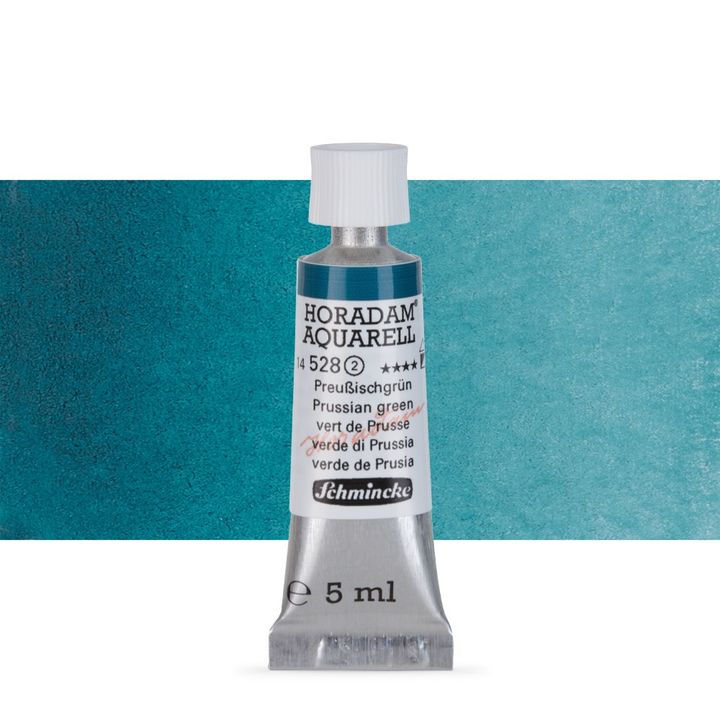 Schmincke Horadam akvarelové barvy v tubě 5 ml – 528 pruská zelená