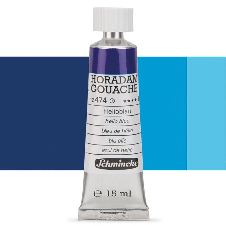 Schmincke Horadam Gouache 15ml – 474 helio modrá