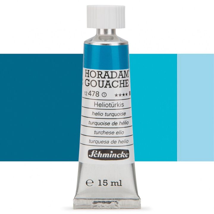 Schmincke Horadam Gouache 15ml – 478 helio tyrkysová