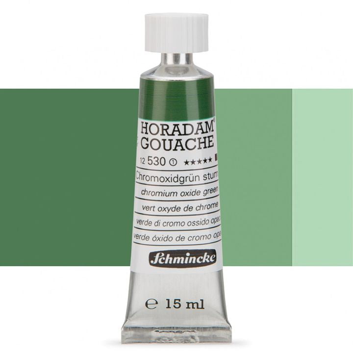 Schmincke Horadam Gouache 15ml – 530 chromium oxide zelená