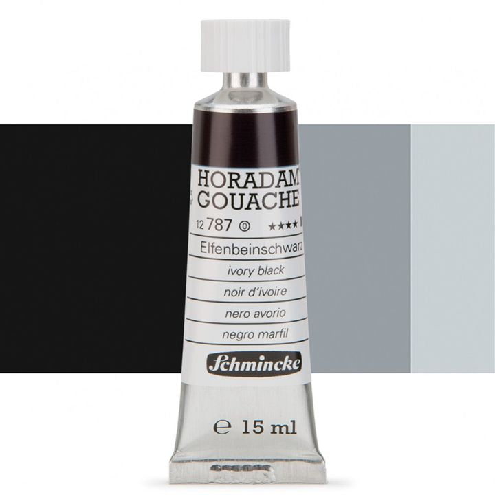 Schmincke Horadam Gouache 15ml – 787 slonovinová čierna