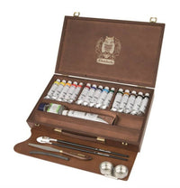 Dřevěný box Schmincke NORMA Professional, 15 x 35 ml + bílá 120 ml