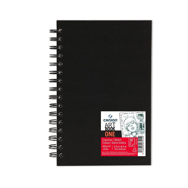 Skicák CANSON Art Book One 100 g/m² 80 listů, 14 x 21,6 cm, kroužková vazba