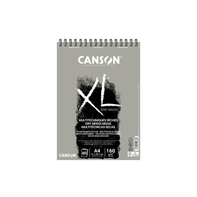 Skicovací blok CANSON XL Touch šedý 160 g/m² A4 – A3 - 40 listů