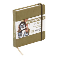 Skicovací blok DARWI Khaki 14 x 14 cm, 140 g, 80 listů