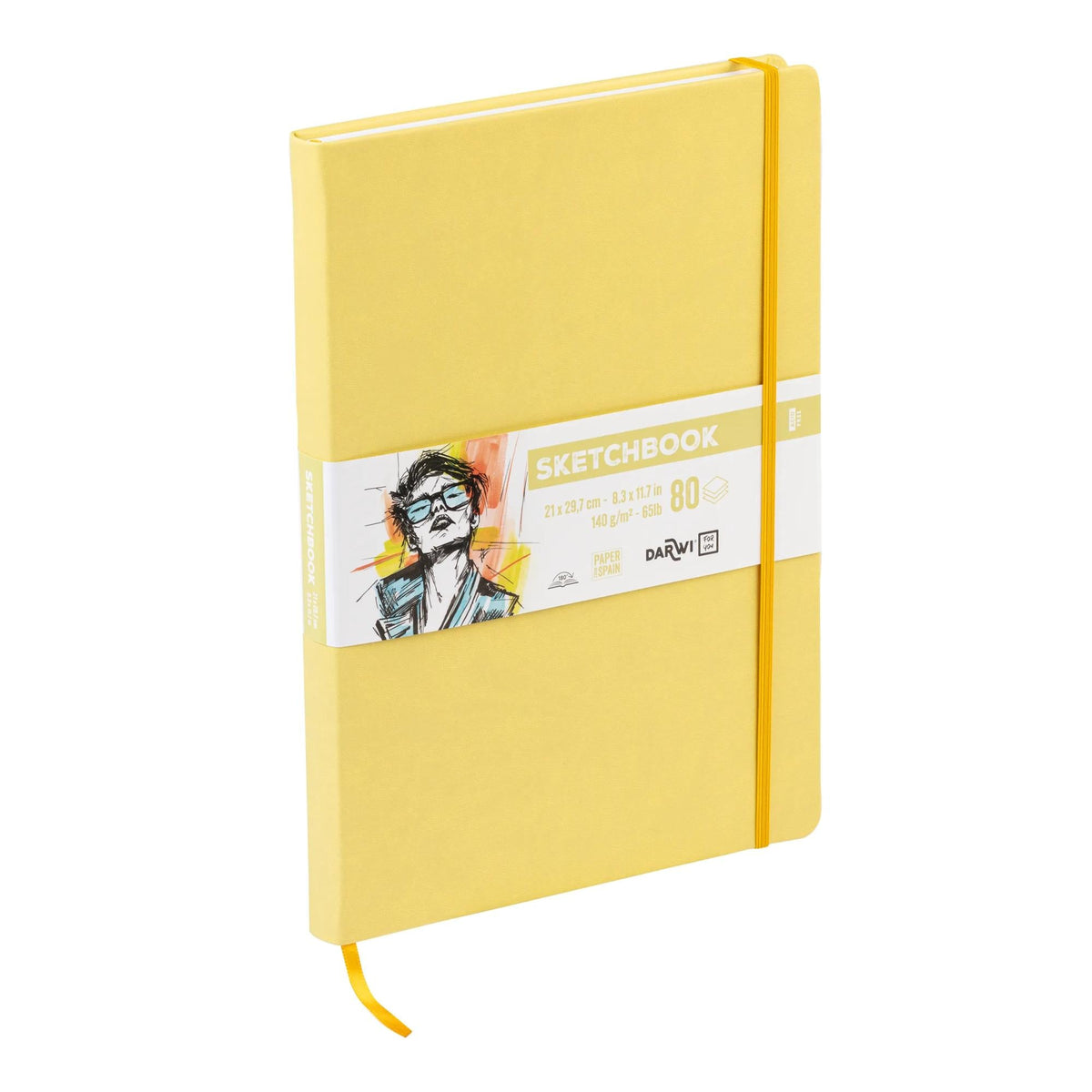 Skicovací blok DARWI Soft Yellow A4 140 g 80 listů