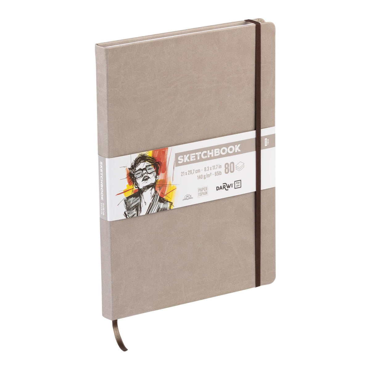 Skicovací blok DARWI Taupe A4 140 g 80L