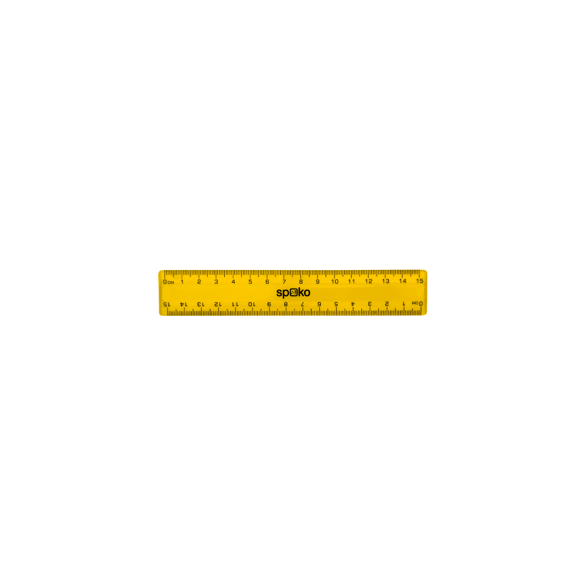 Spoko ploché pravítko, 15 cm, mix barev