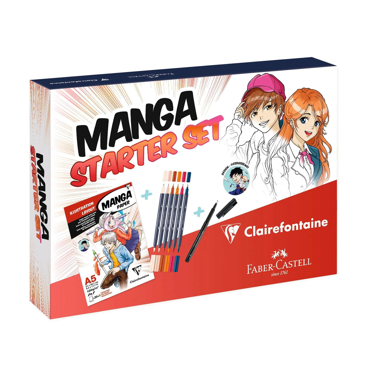 Startovací sada na mangu CLAIREFONTAINE A5 - 25 listů