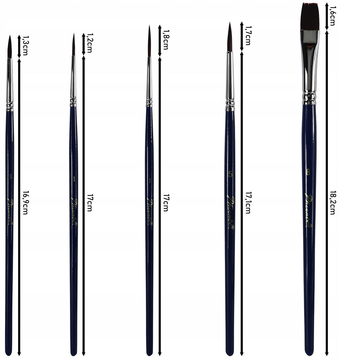 Štětce Phoenix 6614S1 – 5dílný set