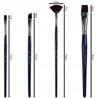 Štětce Phoenix hnědý nylon 6614S2 - 4dílný set
