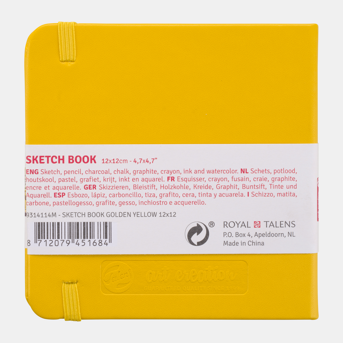 Skicovací blok Talens Art Creation Golden Yellow 12 x 12 cm, 140 g/m², 80 listů