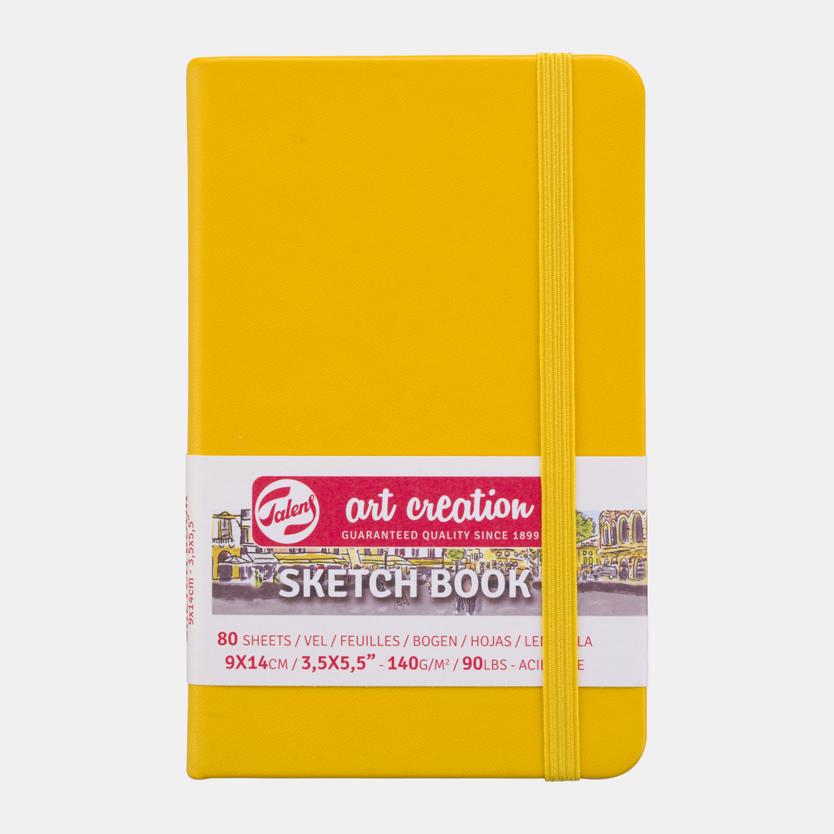Skicovací blok Talens Art Creation Golden Yellow 9 x 14 cm, 140 g, 80 listů - pevná vazba