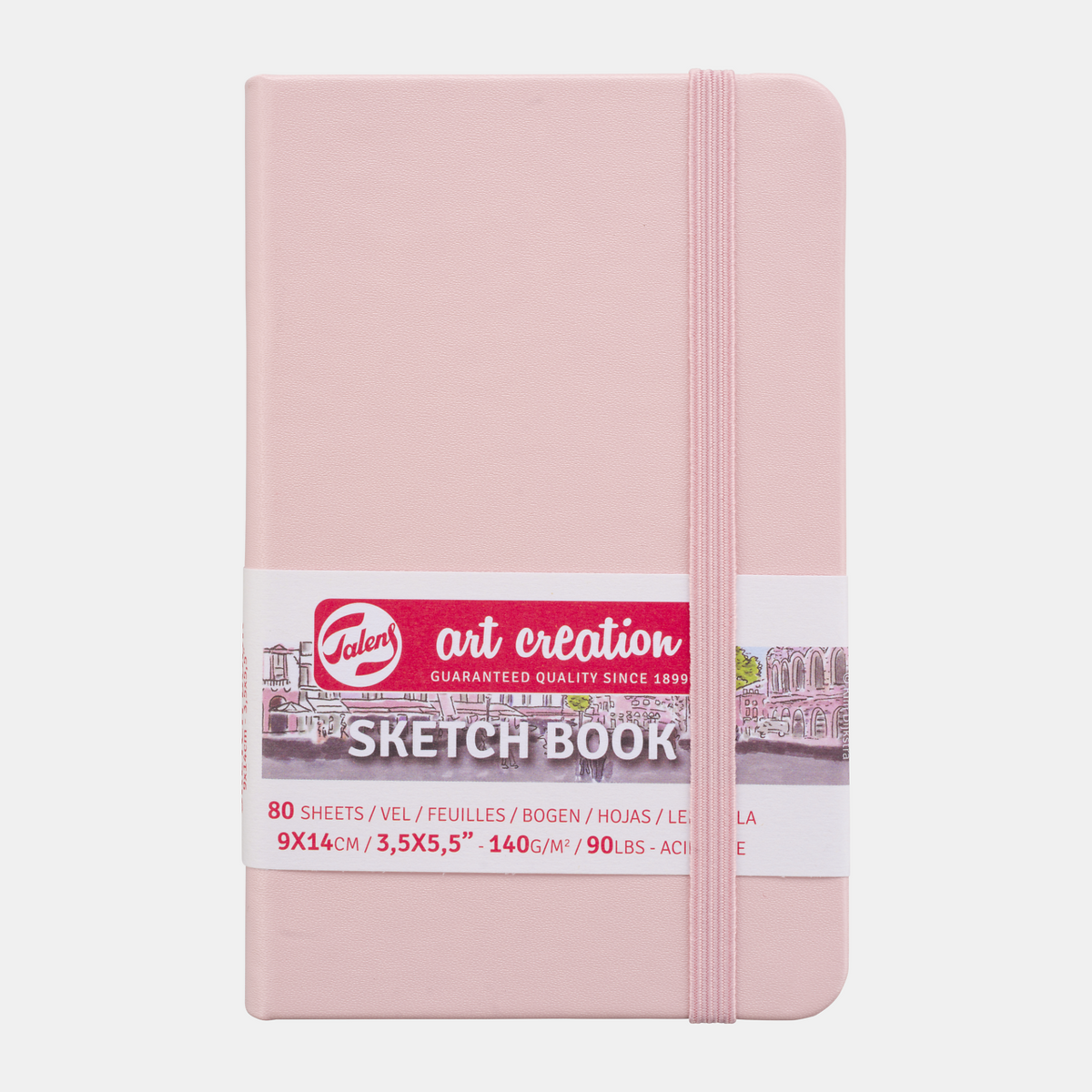 Skicovací blok ROYAL TALENS Art Creation Pastel Pink 9 x 14 cm, 140 g, 90 listů, pevná vazba