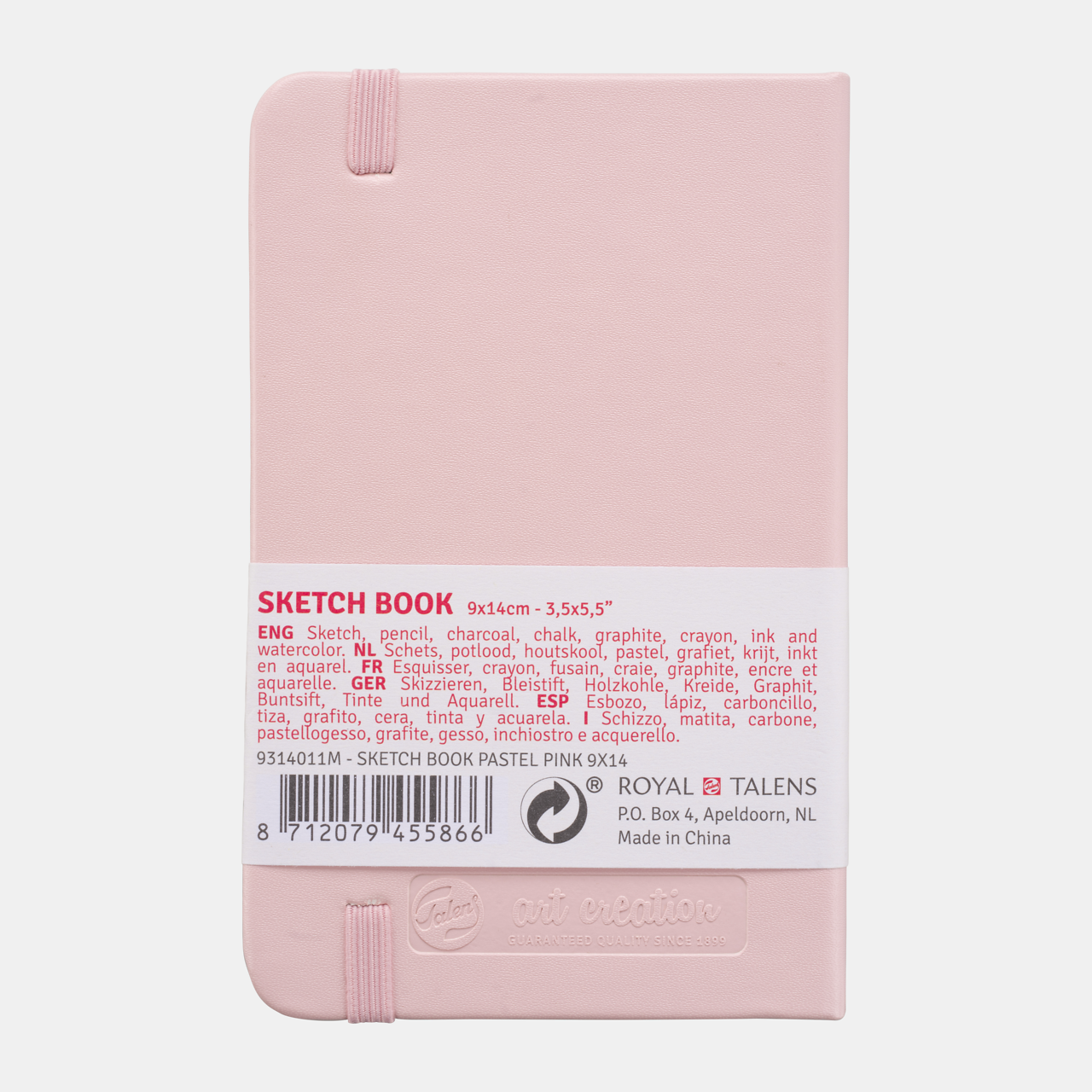 Skicovací blok ROYAL TALENS Art Creation Pastel Pink 9 x 14 cm, 140 g, 90 listů, pevná vazba