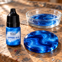 Tekutý metalický pigment do pryskyřice 5 ml – safírově modrá