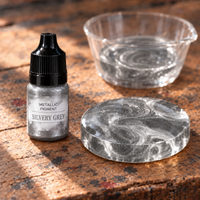 Tekutý metalický pigment do pryskyřice 5 ml – stříbrná