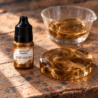 Tekutý metalický pigment do pryskyřice 5 ml – tmavě zlatá