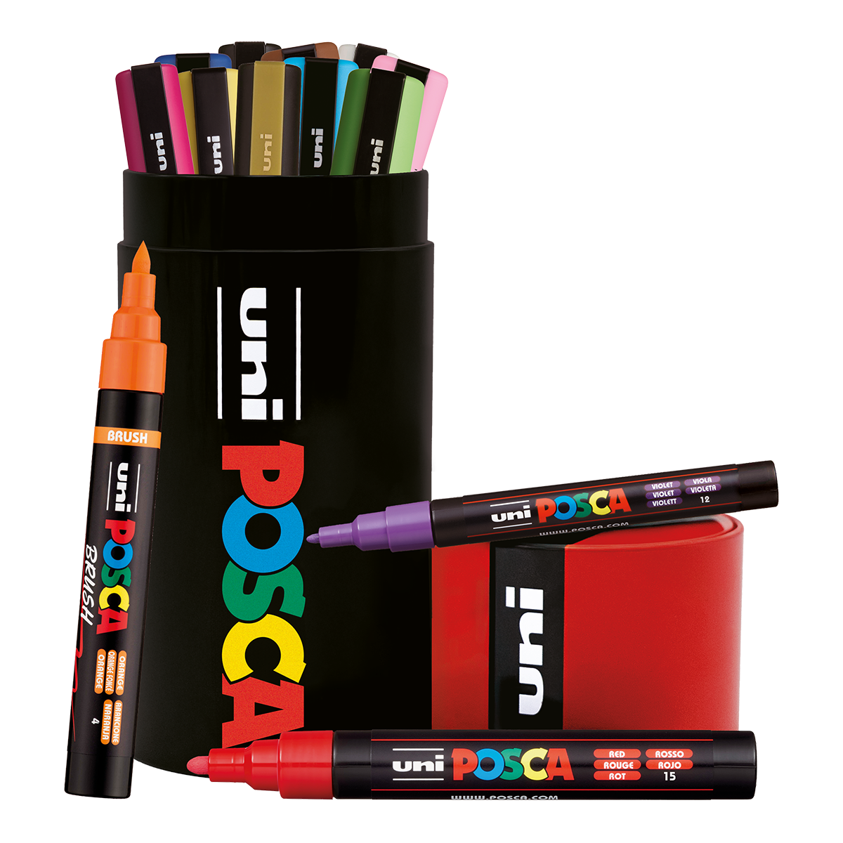 Posca kombinovaná sada popisovačů v plechové dóze – 13 ks (PC-3M, PC-5M, PC-5BR)