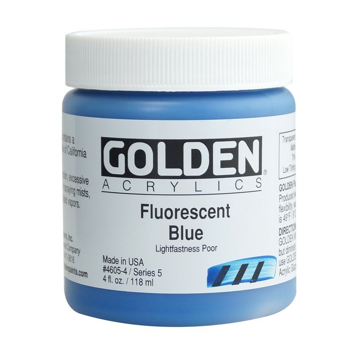 GOLDEN Heavy Body Fluorescenční akrylová barva – 4605 modrá
