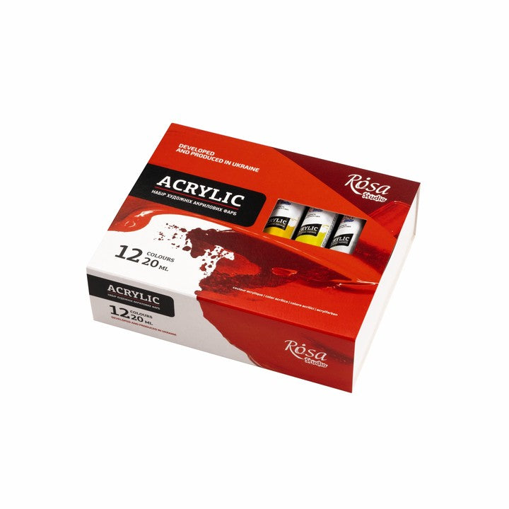 Súprava akrylových farieb ROSA STUDIO | 12x20 ml