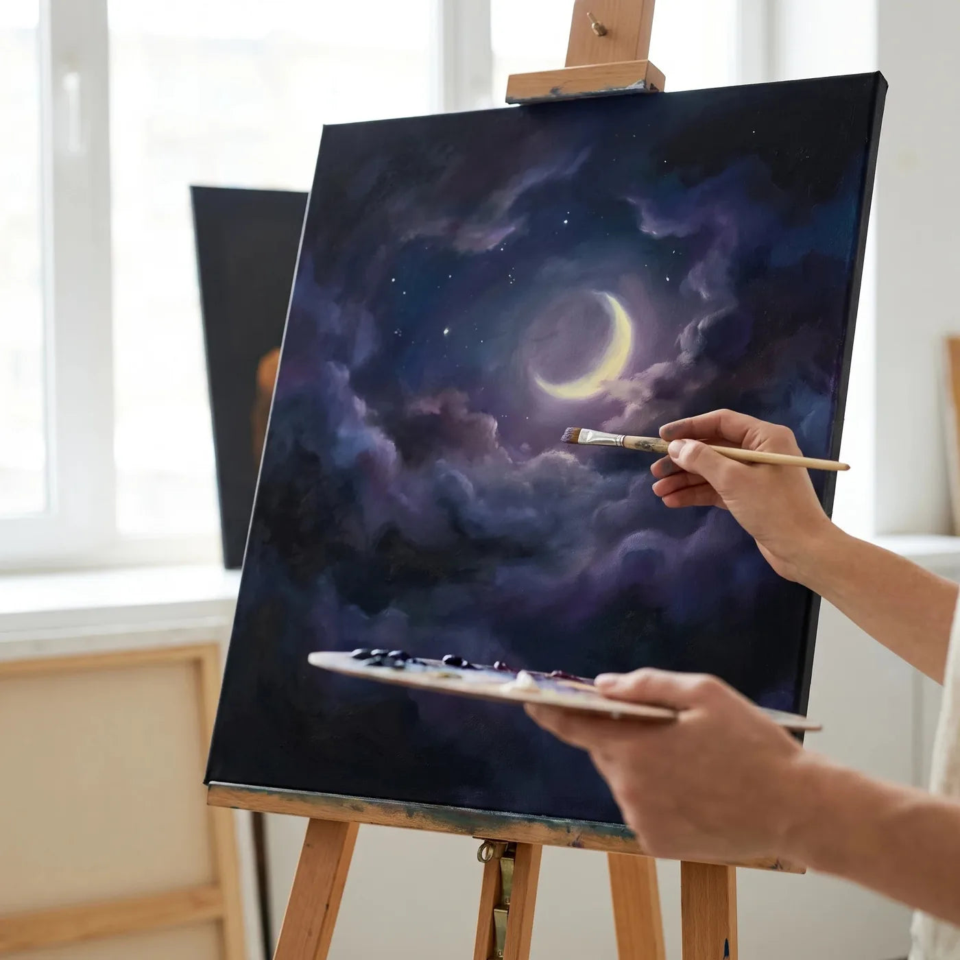 Olejomalba na černém plátně PROFI ARTMIE