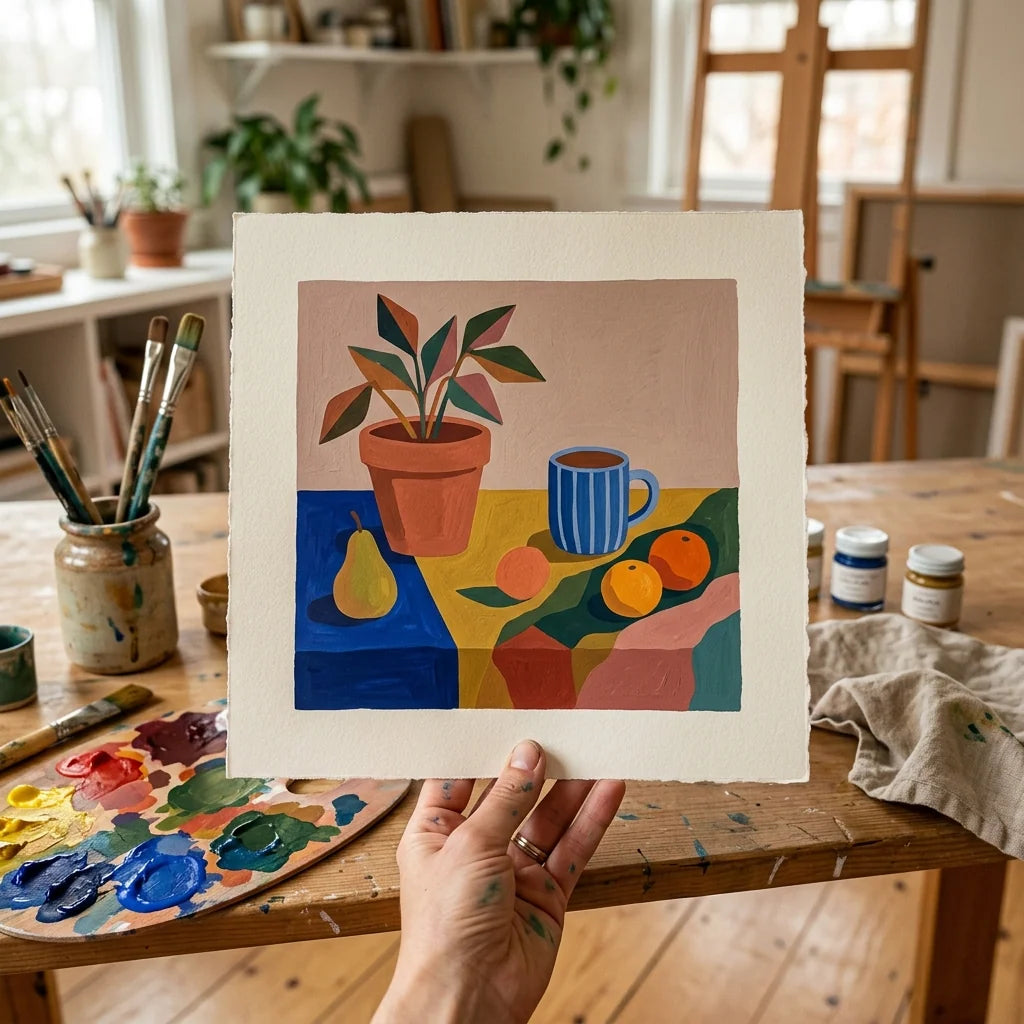Ilustrace kvašem schne