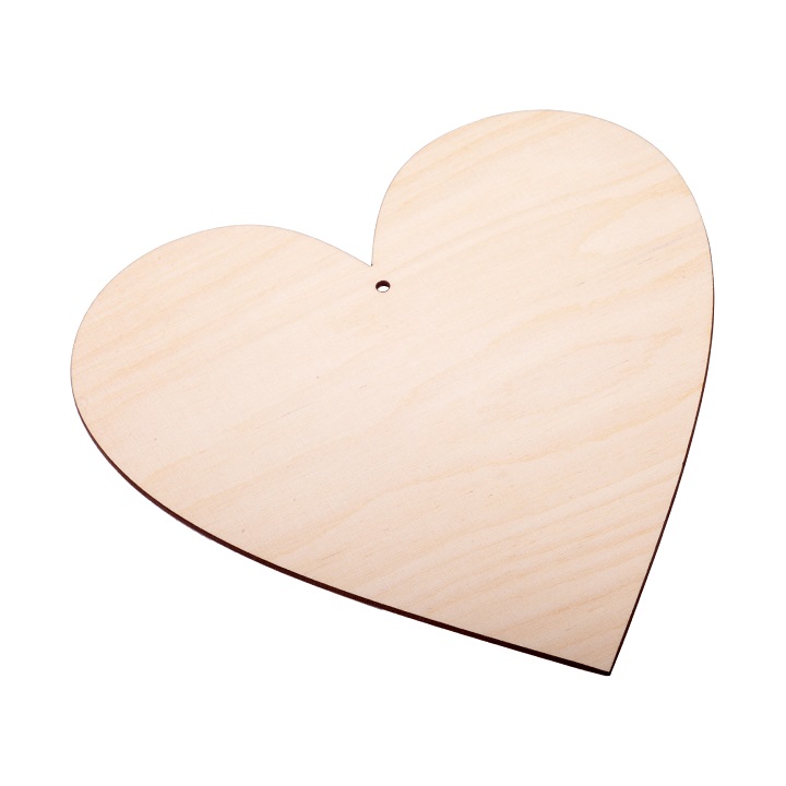 Dřevěná ozdoba 10 cm - srdce dřevěné polotovary na kreativní práce