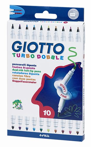 Fixy GIOTTO Turbo Dobble / 10 barev kreativní potřeby
