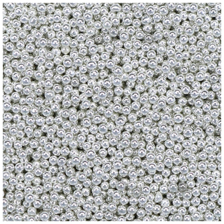 Drobné skleněné kuličky Pentart 40 g / stříbrné skleněné perličky 0.8 - 1 mm skleněné perličky 0,8 - 1 mm