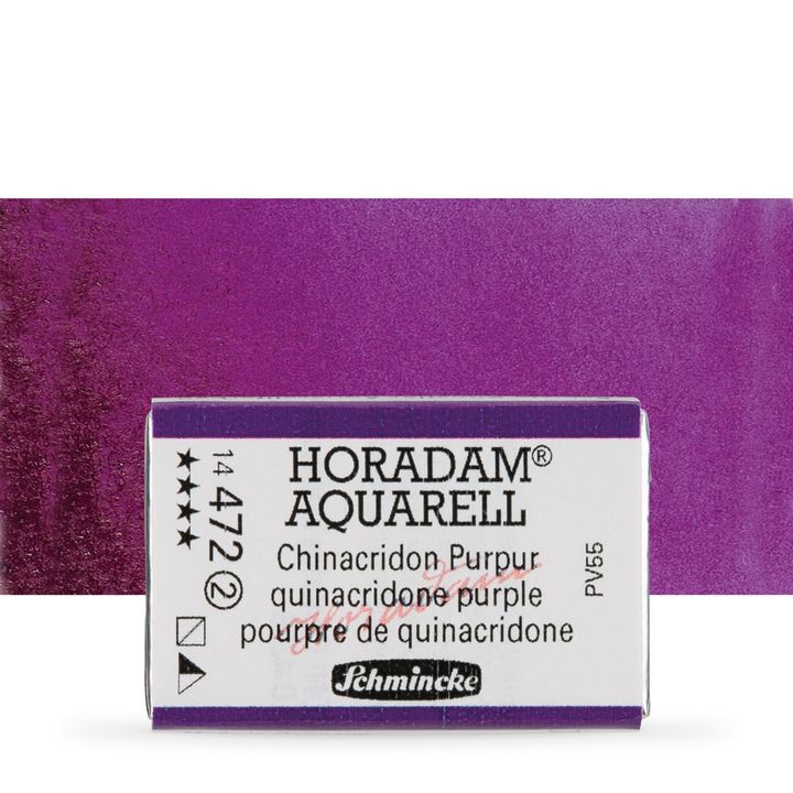 Schmincke Horadam akvarelové barvy v celé pánvičce | 472 quinacridone purpurová profesionální akvarelové barvy