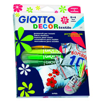 Markery na textil GIOTTO DECOR textile / 12 barev markery na textil