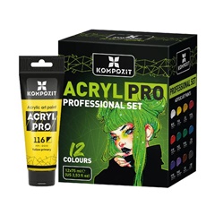 ACRYL PRO PROFESSIONAL Sada akrylových barev 12x75 ml