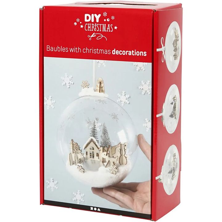 DIY vánoční koule s dekorací Kreativní sada