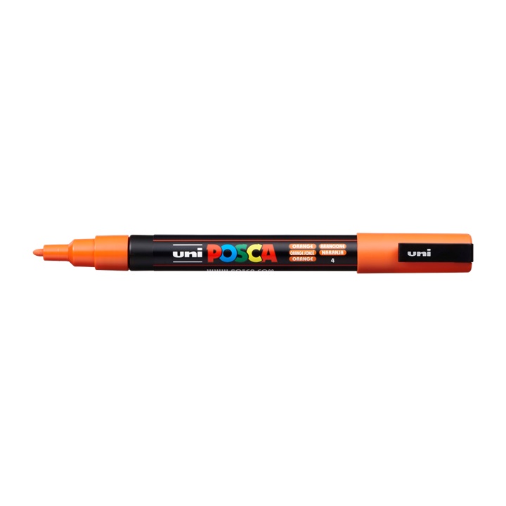 Popisovač UNI POSCA PC-3M 0.9 - 1.3 MM | orange (4) dekorativní fix