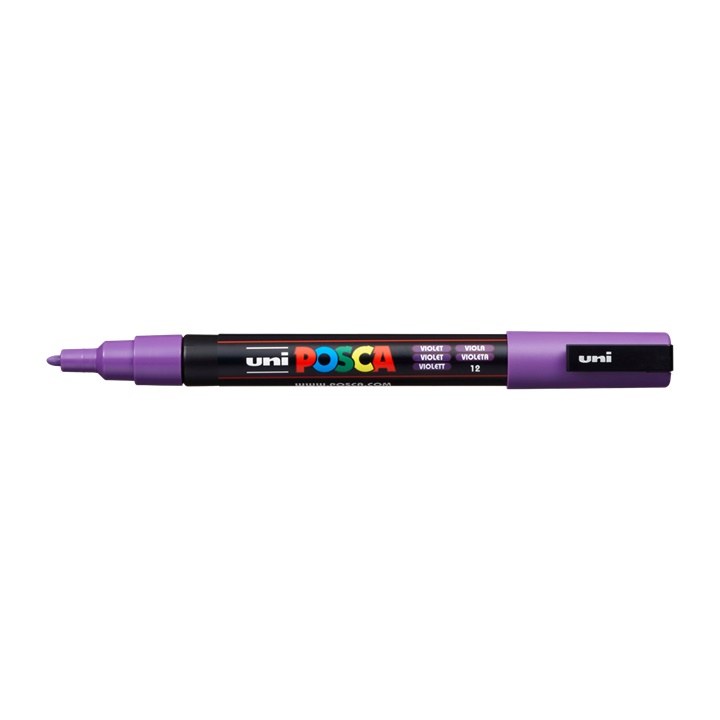 Popisovač UNI POSCA PC-3M 0.9 - 1.3 MM | purple (12) dekorativní fix
