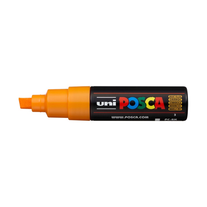 Popisovač UNI POSCA PC-8K 8 MM | bright yellow (3) dekorativní fix