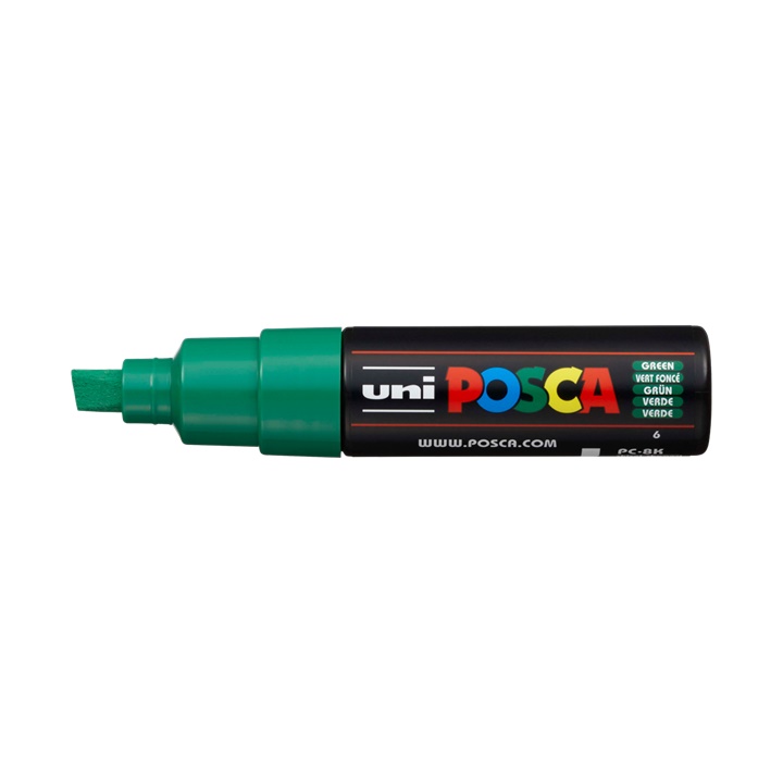 Popisovač UNI POSCA PC-8K 8 MM | Green (6) dekorativní fix